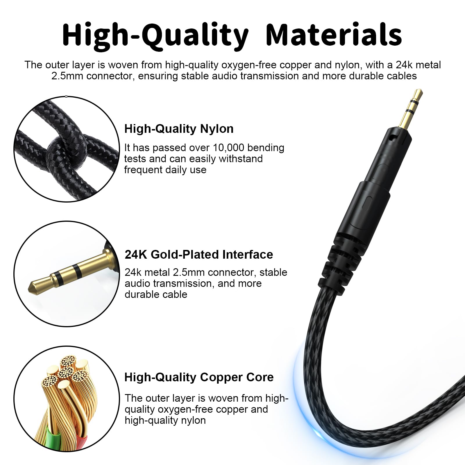 Amazon | USB C ATH-M50x ヘッドホンオーディオケーブル AUXコード